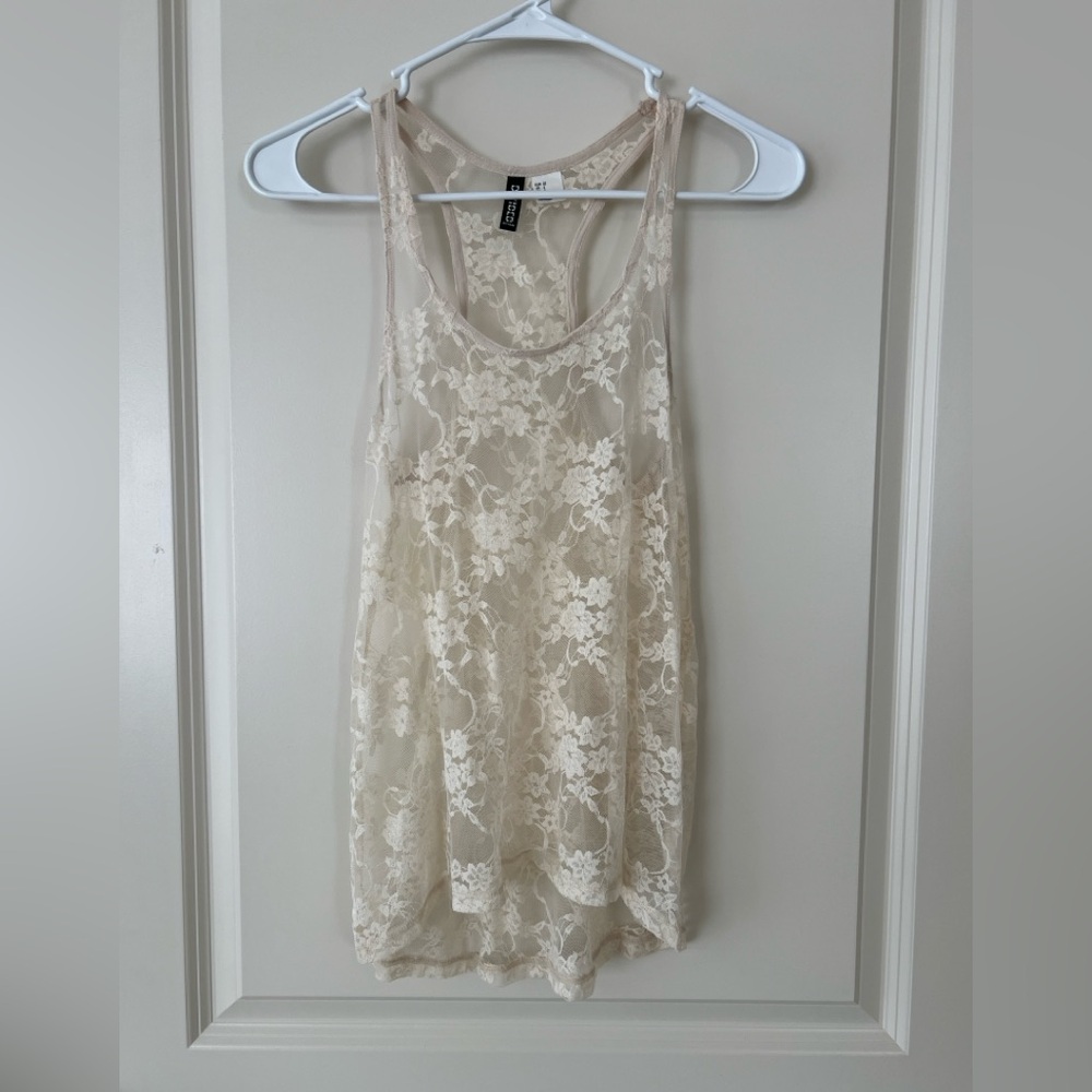 H&M Cream Lace Chemise